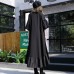 fine black patchwork cotton maxi dress trendy plus size hollow out gown casual asymmetric hem cotton caftans