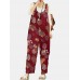 Tribal Flower Print Wide Leg Jumpsuit For Women